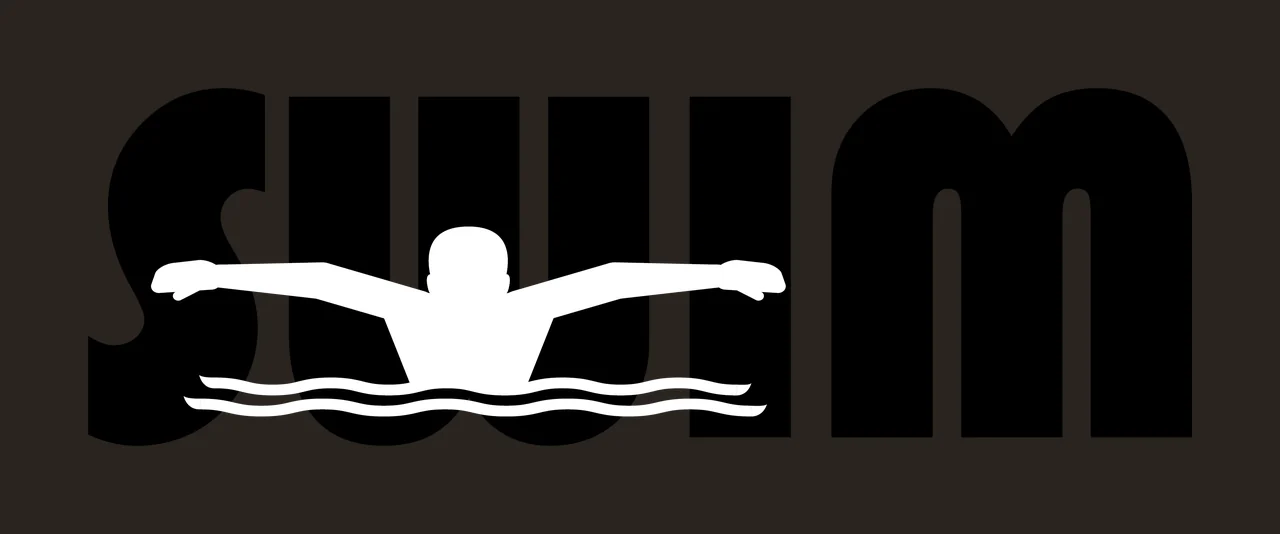 Swim Lettering With Pool Water Ripple ripples typography silhouette contrast preview thumbnail
