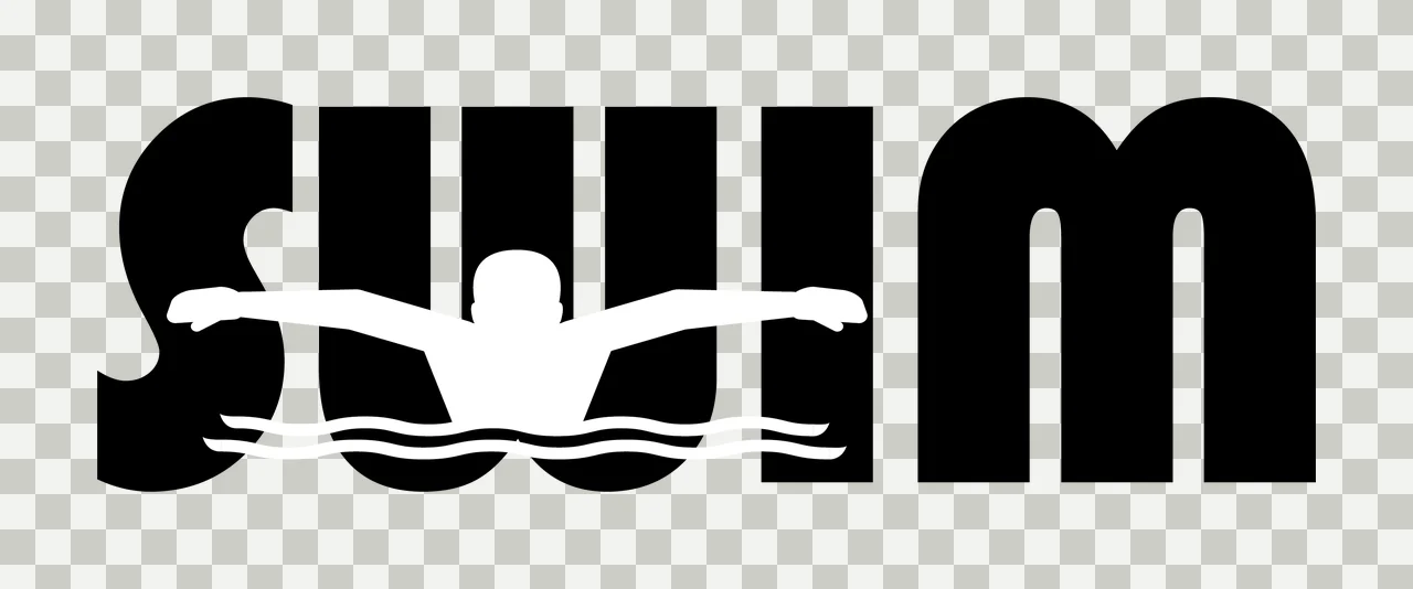 Swim Lettering With Pool Water Ripple ripples typography silhouette transparency and detail preview thumbnail