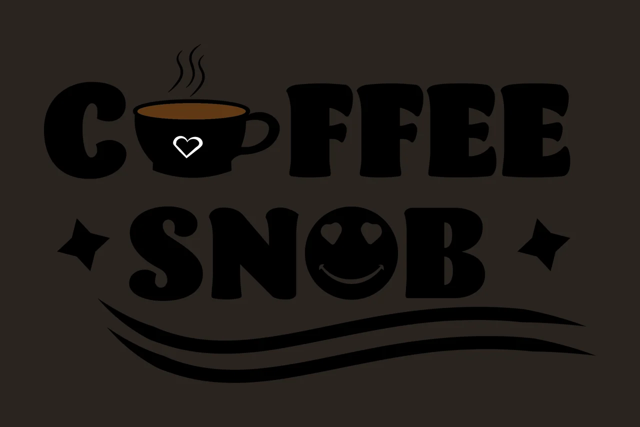 Can Glass Wrap Coffee Snob With Cup Icon steam smile face stars contrast preview thumbnail
