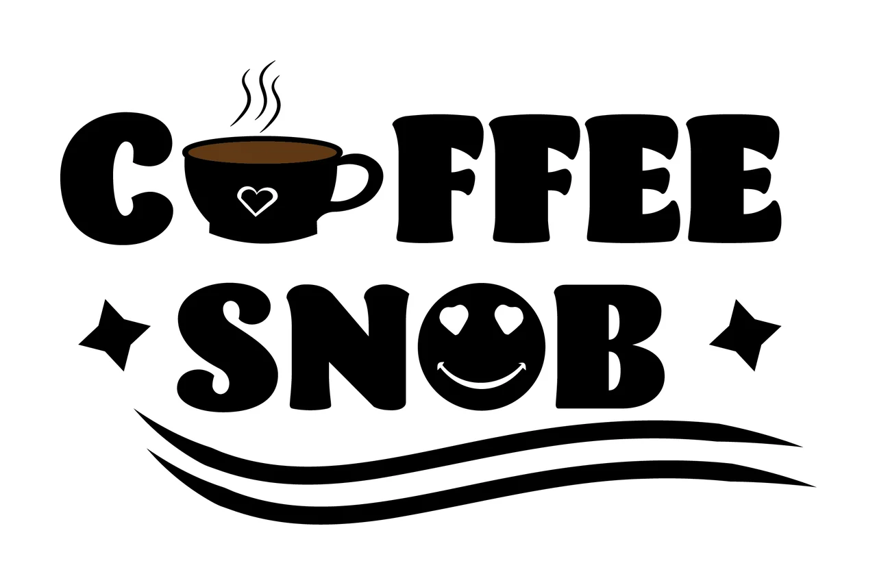 Can Glass Wrap Coffee Snob With Cup Icon steam smile face stars