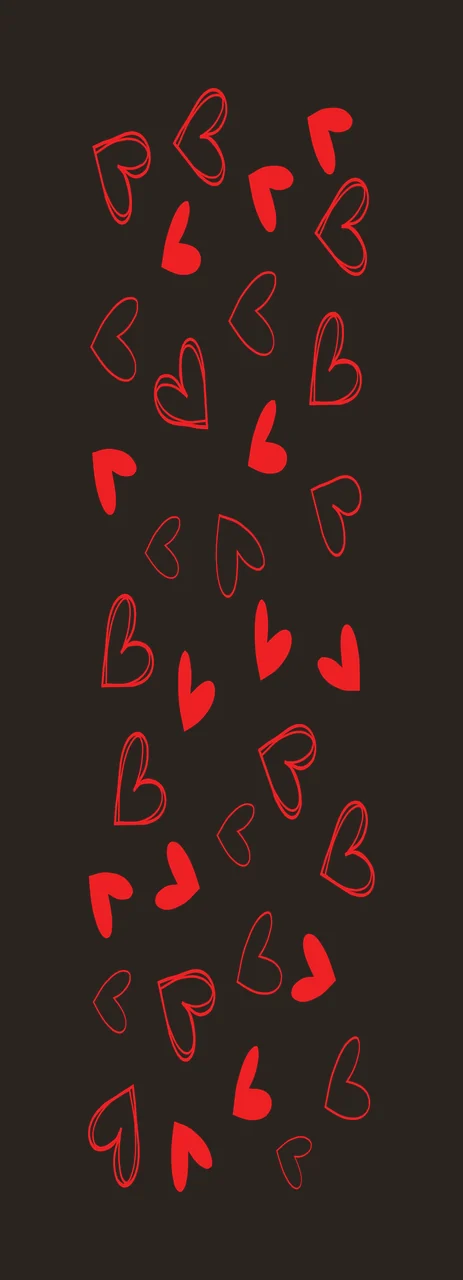 Hearts Black And White Hand Drawn floating heart shapes doodle contrast preview thumbnail