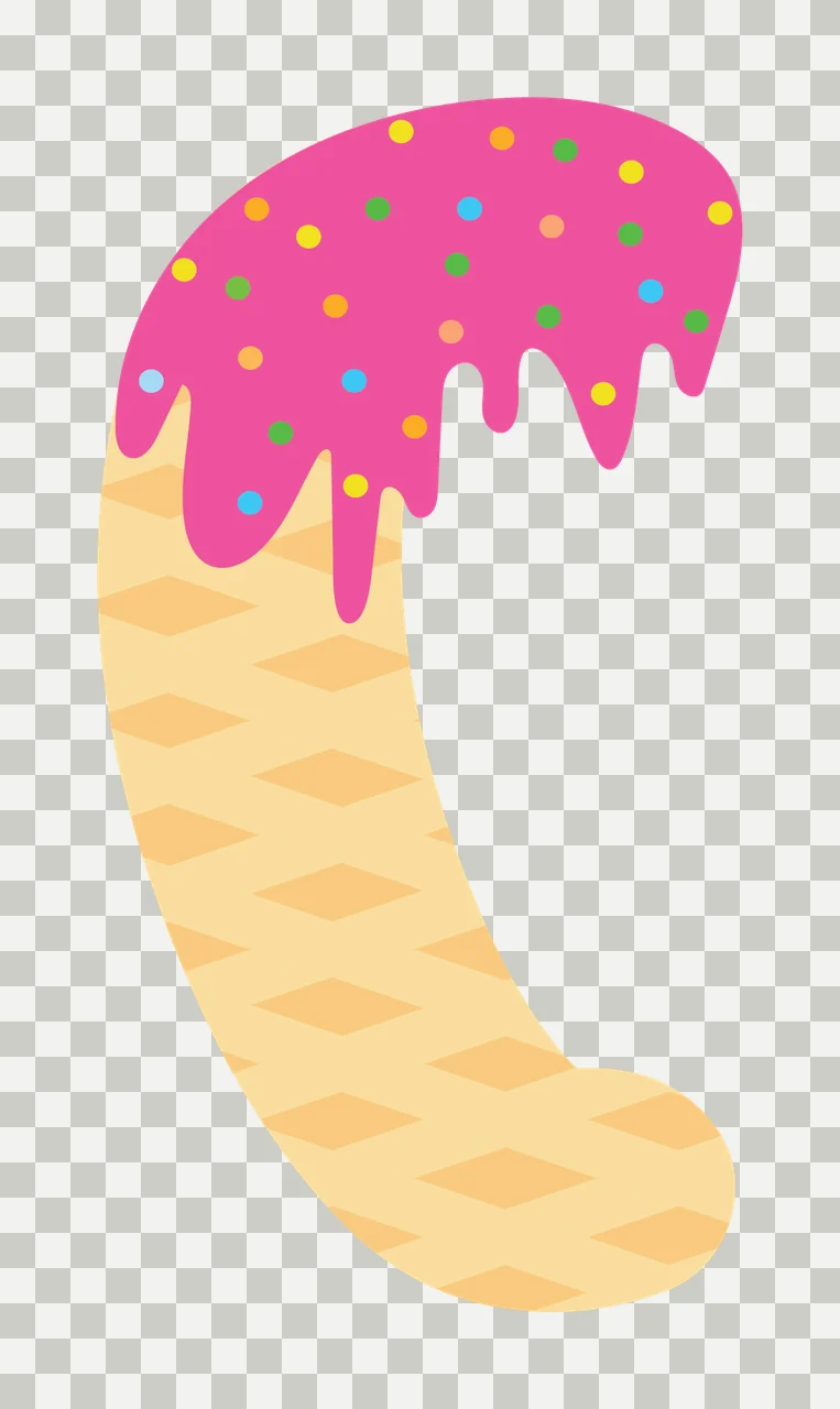Ice Cream Font Character 11 scalable logo design icon transparency and detail preview thumbnail