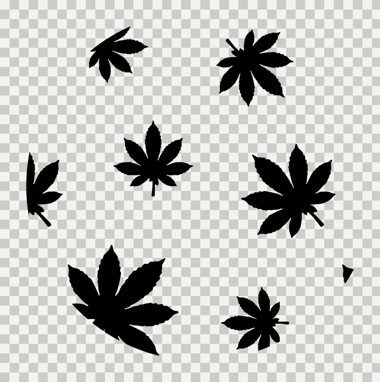 Keychain Black Circular Patterned Leaf Background leaves circle transparency and detail preview thumbnail