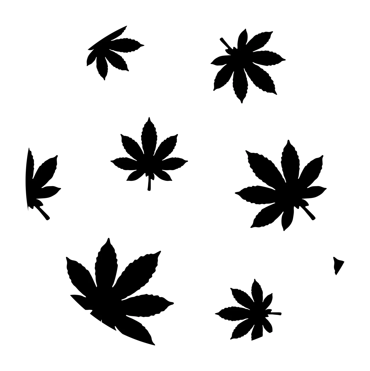 Keychain Black Circular Patterned Leaf Background leaves circle