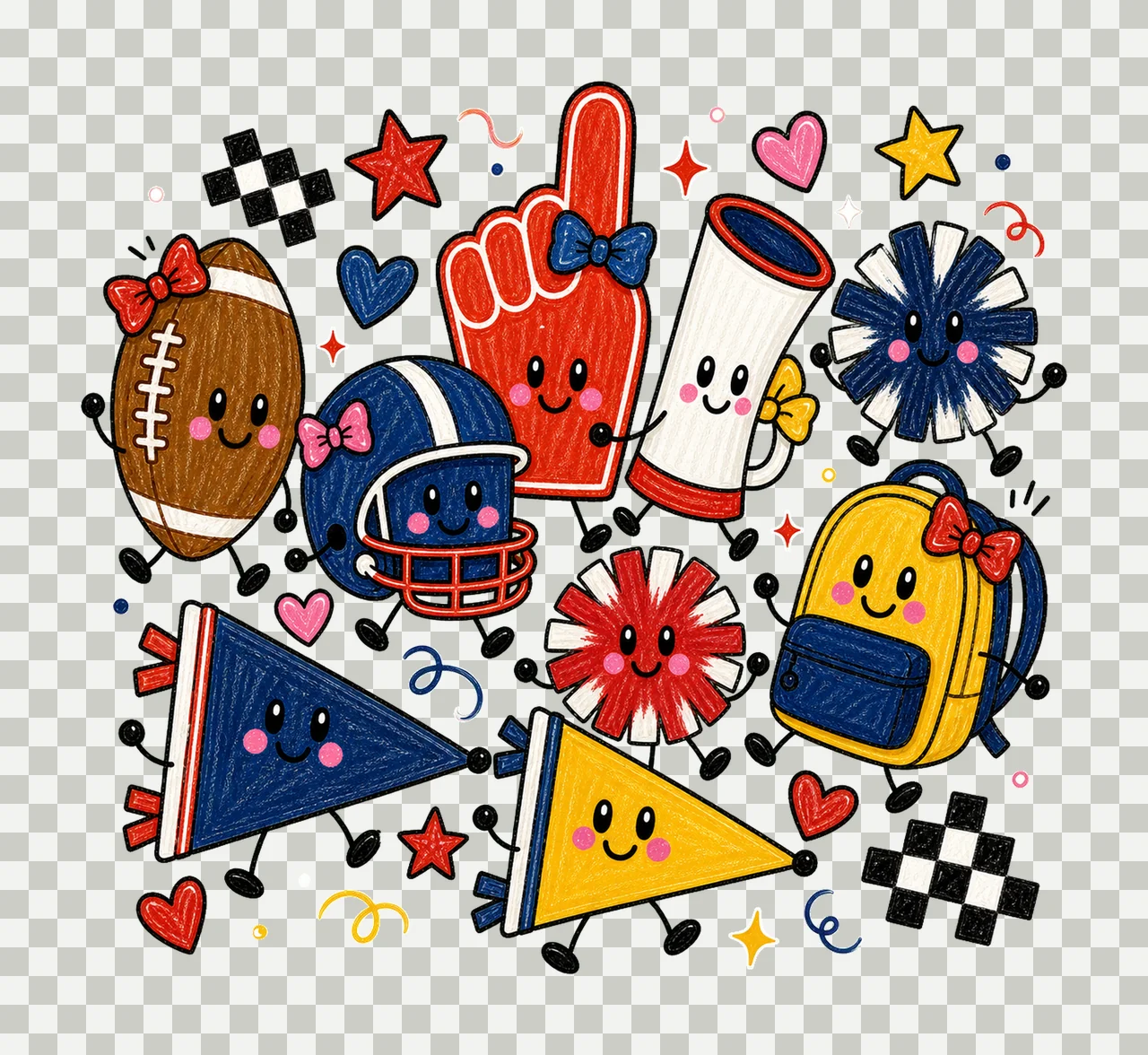 college football generic 03 retro varsity sublimation transparency and detail preview thumbnail