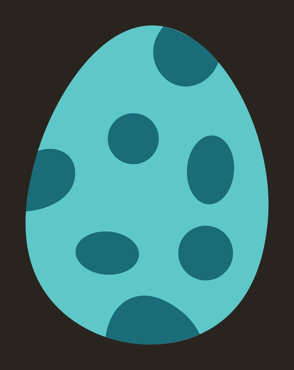 Simple Solid Black Oval Egg Shape On White silhouette minimalist contrast preview thumbnail