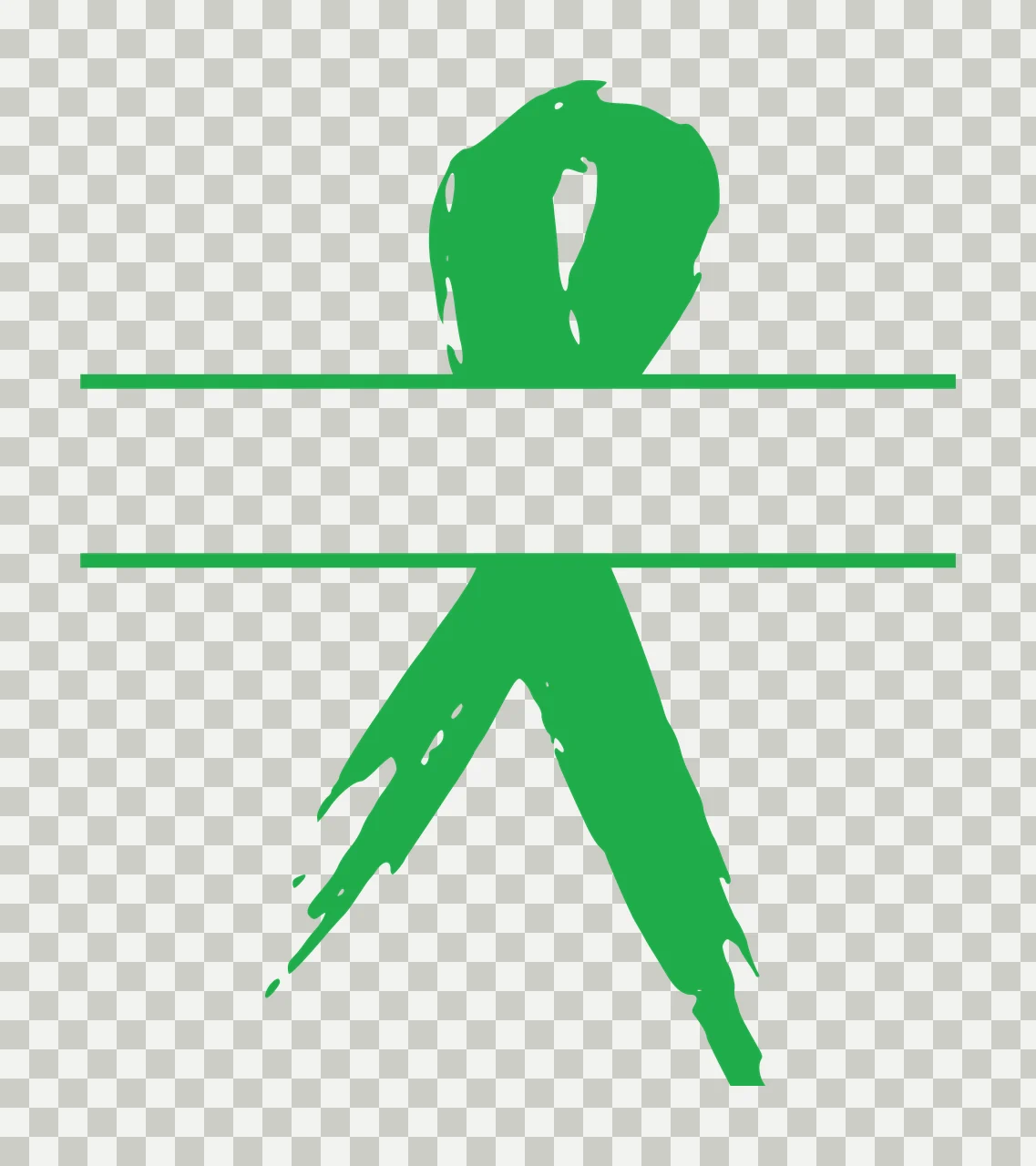 Awareness Black Painted Style Ribbon With Horizontal White support transparency and detail preview thumbnail