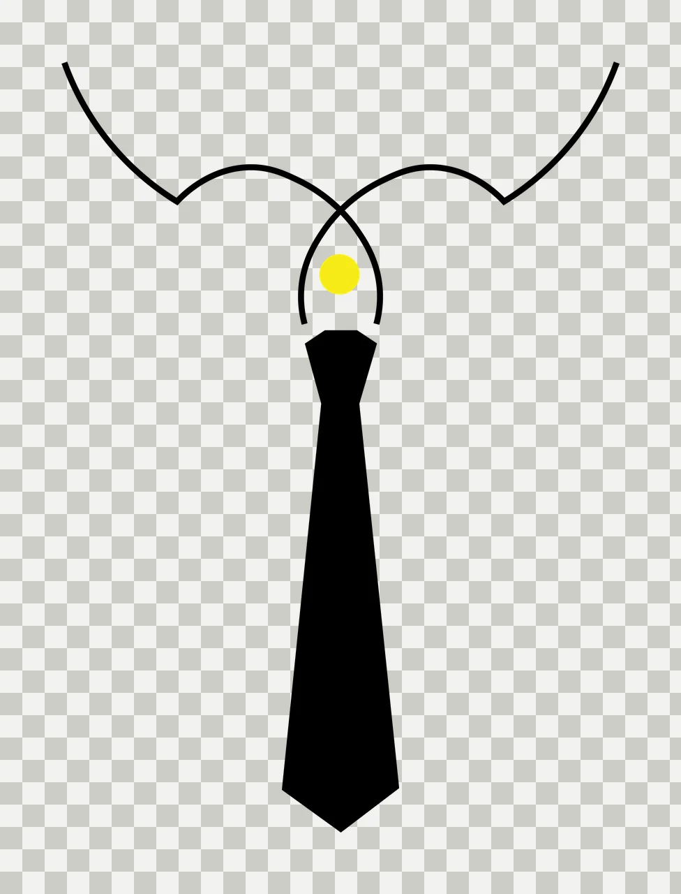 Abstract Necktie Icon With Sweeping Line Curves Above tie curved lines transparency and detail preview thumbnail