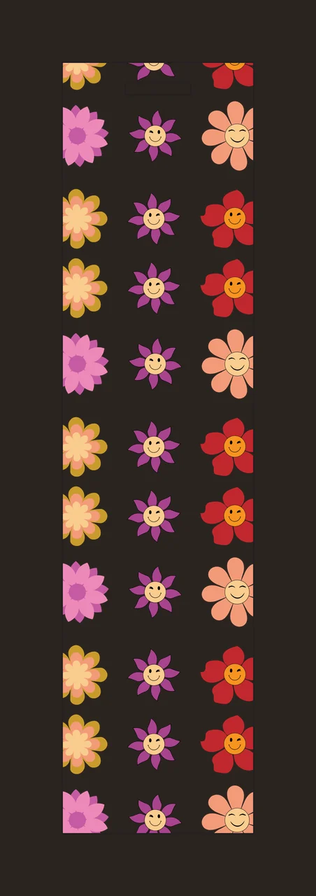 Flower Silhouettes Vertical Column Pattern Align Silhouette contrast preview thumbnail
