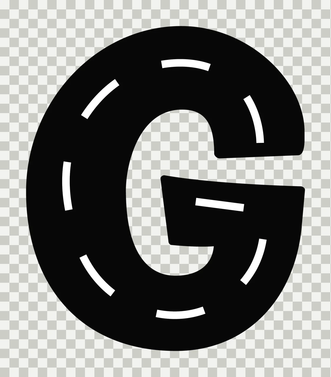 Can Glass Wrap G Letter Asphalt Textured transparency and detail preview thumbnail