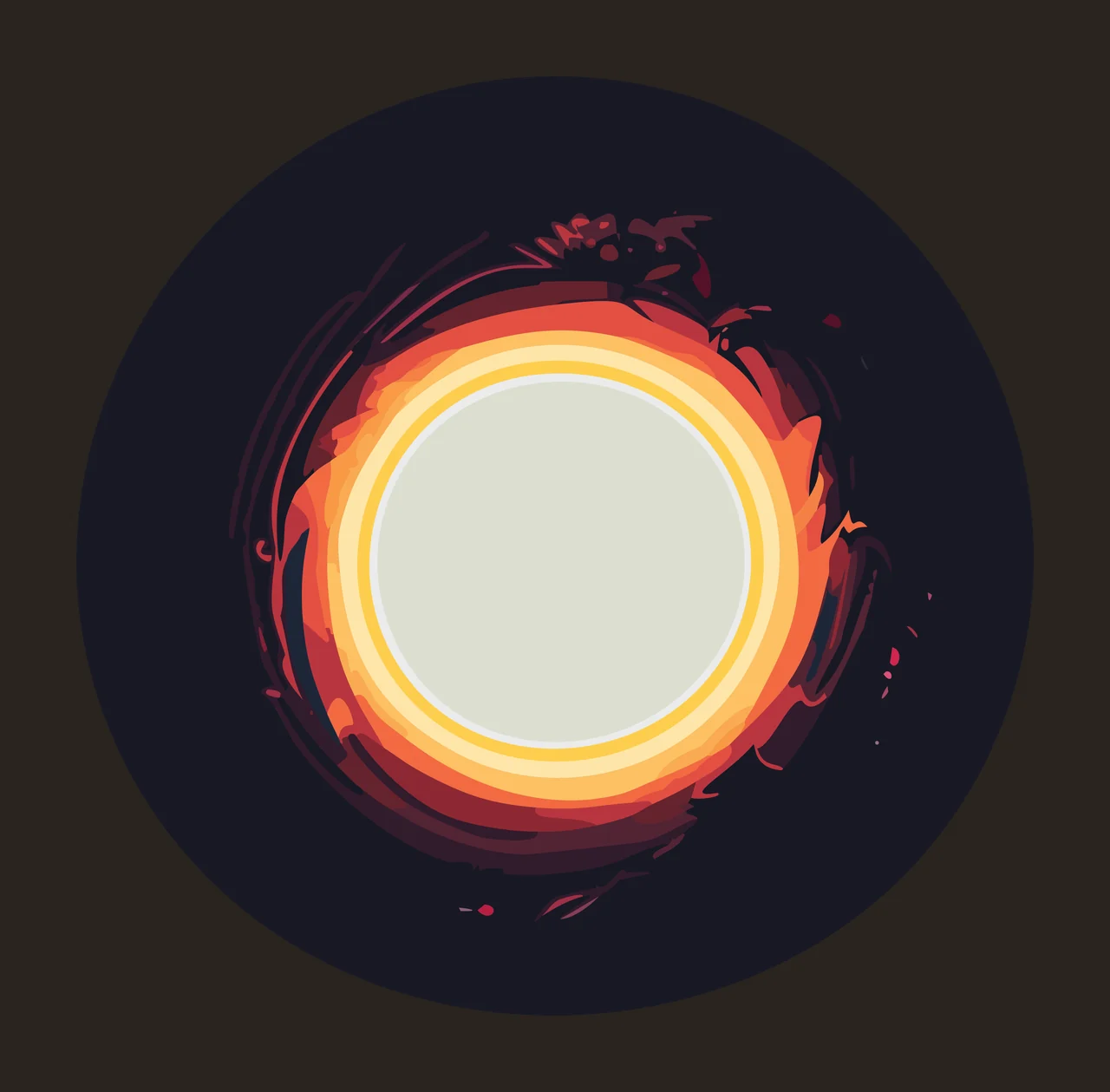 Large Black Solid Circle Graphic centered minimalist shape contrast preview thumbnail