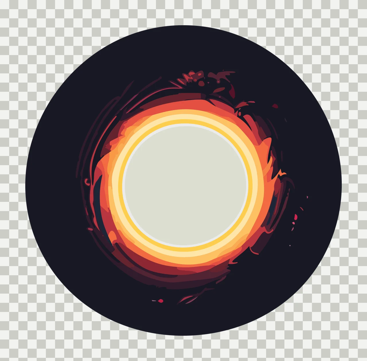Large Black Solid Circle Graphic centered minimalist shape transparency and detail preview thumbnail