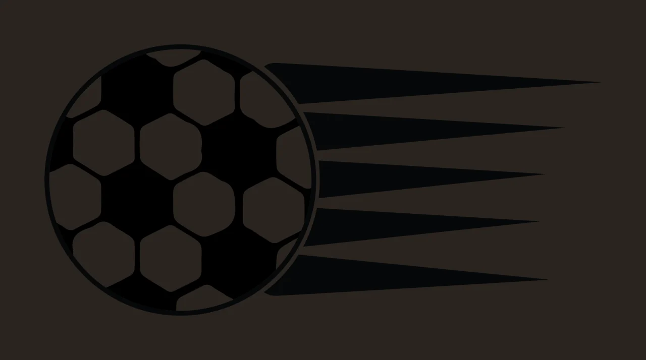 Soccer Ball With Motion Speed Lines moving silhouette black contrast preview thumbnail