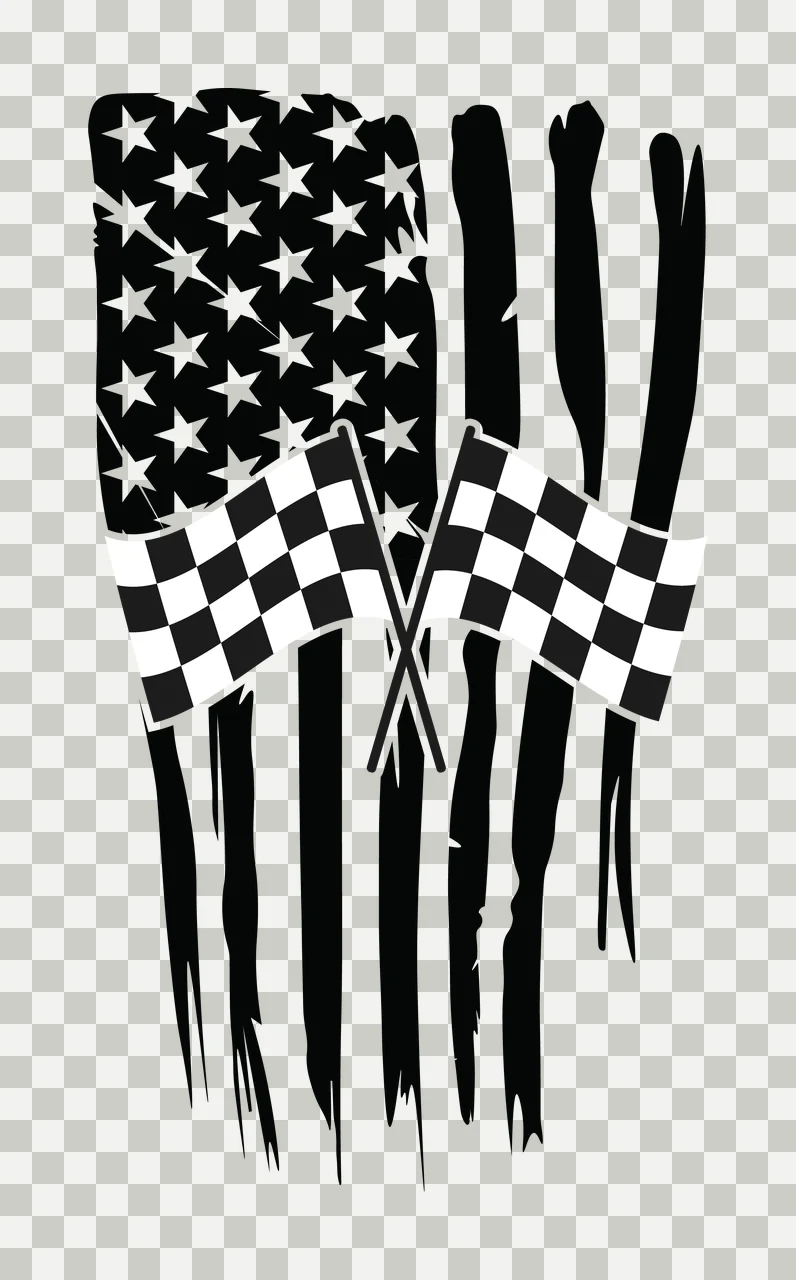 Flag Two Crossed Flags Centered On A Vertical stars stripes transparency and detail preview thumbnail