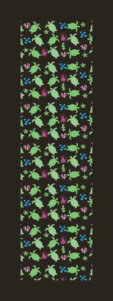 Sea Turtle Silhouette Pattern Background starfish seaweed black contrast preview thumbnail
