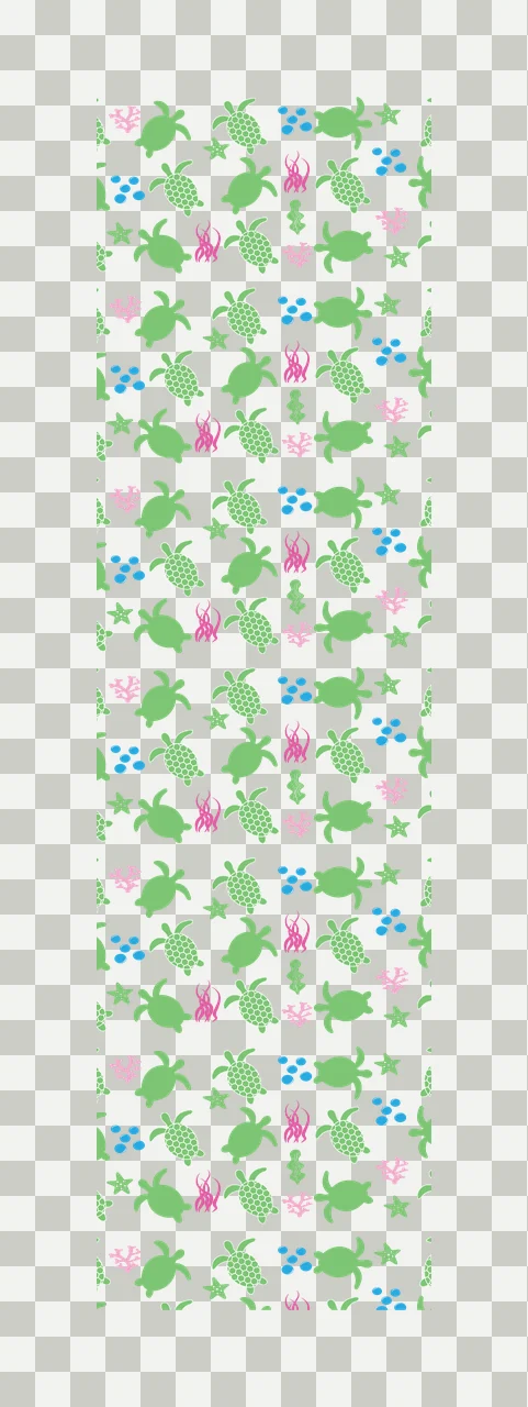 Sea Turtle Silhouette Pattern Background starfish seaweed black transparency and detail preview thumbnail