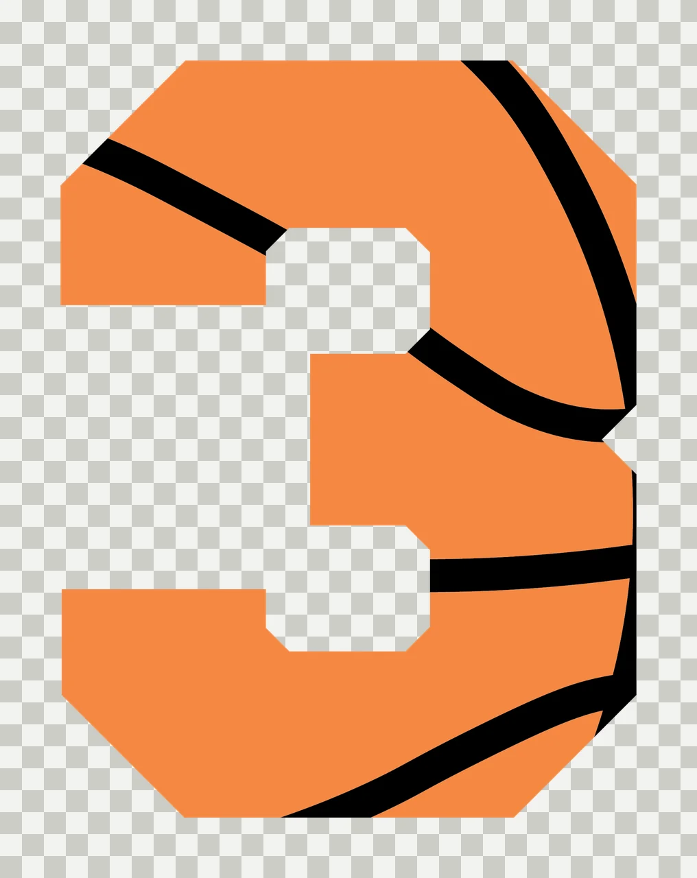 Number 3 Large Bold Three With Textured Surface texture digit transparency and detail preview thumbnail