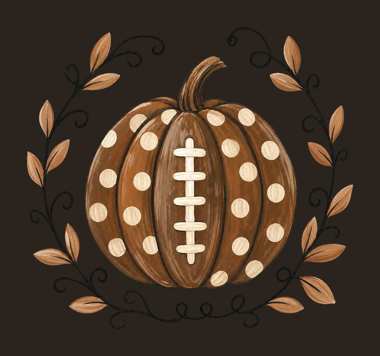 Pumpkin Football Mom Club Polka Dots sublimation Variation A contrast preview thumbnail