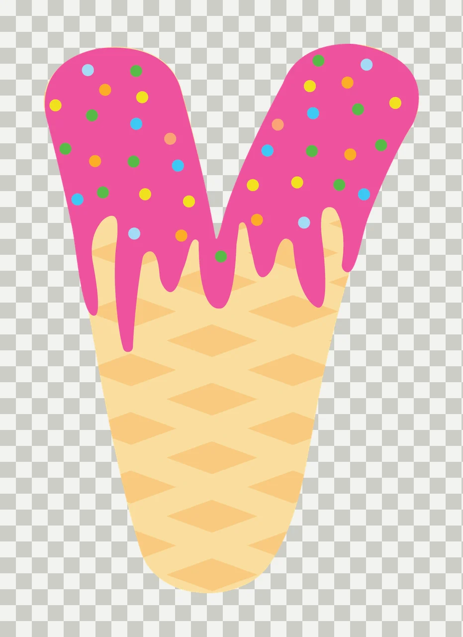 Ice Cream Font Character 13 scalable logo design icon transparency and detail preview thumbnail