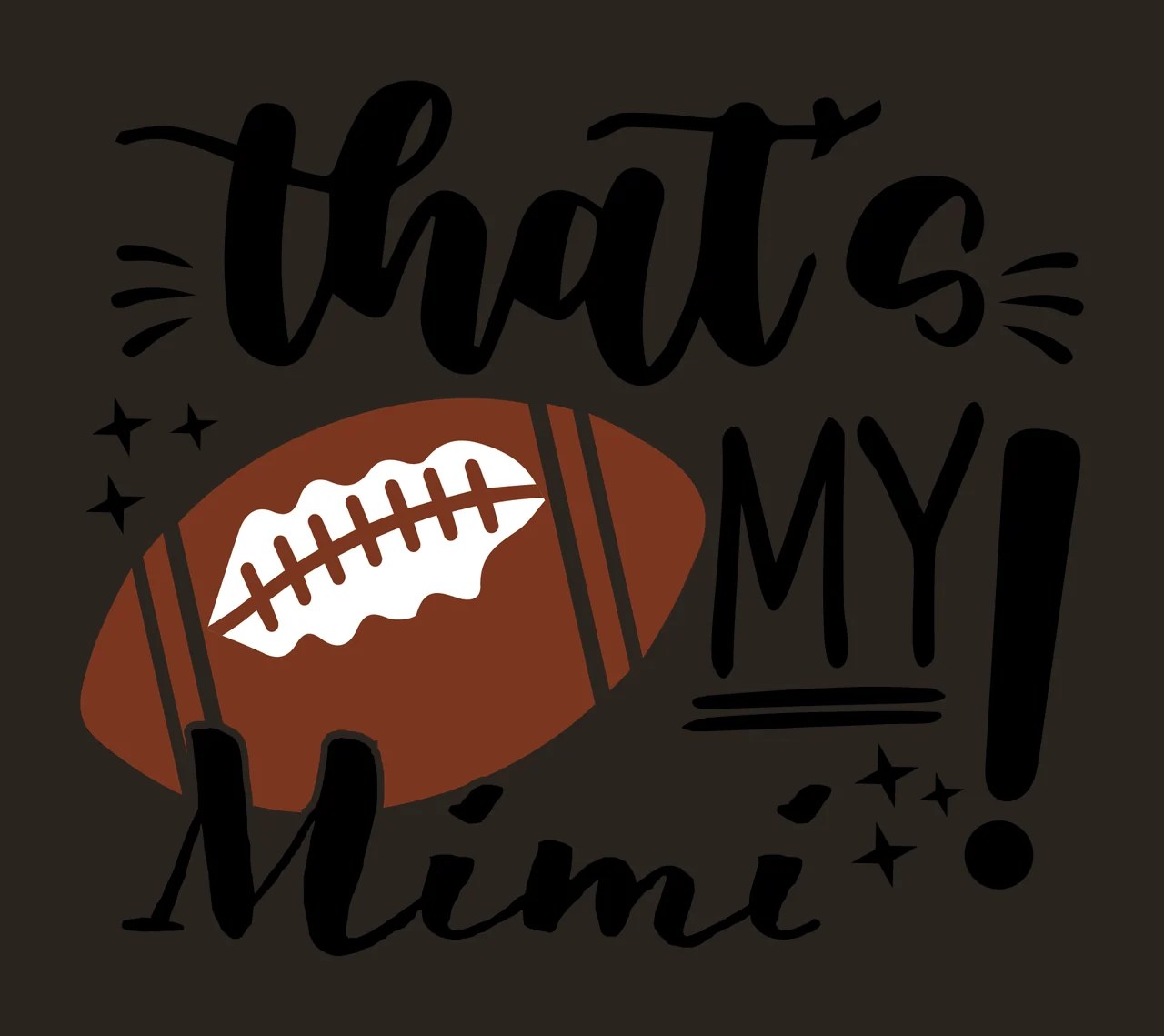 Football Graphic Decal decorating stars exclamation mark typographic contrast preview thumbnail