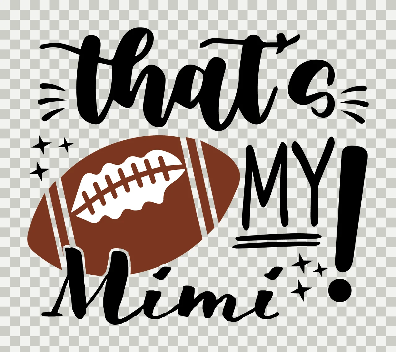 Football Graphic Decal decorating stars exclamation mark typographic transparency and detail preview thumbnail