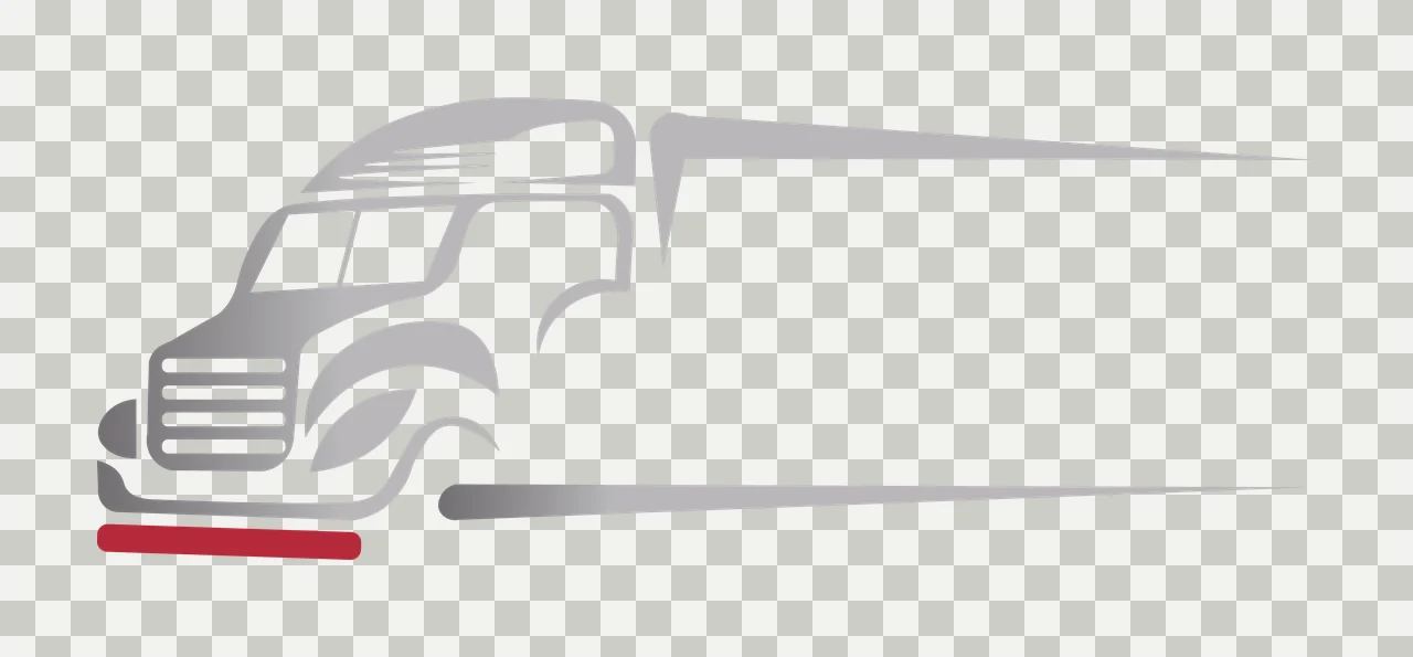 Truck Simplified Side View Of A Large Transport moving cab transparency and detail preview thumbnail