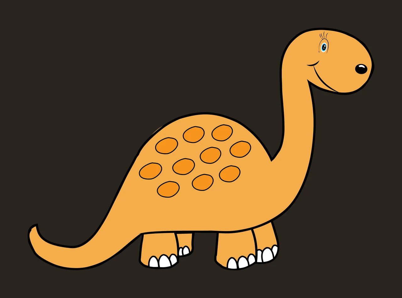 Dinosaur Black Silhouette Of A Long Necked standing neck tail contrast preview thumbnail