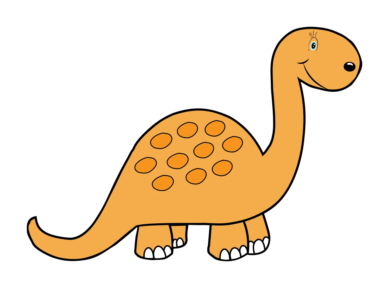 Dinosaur Black Silhouette Of A Long Necked standing neck tail