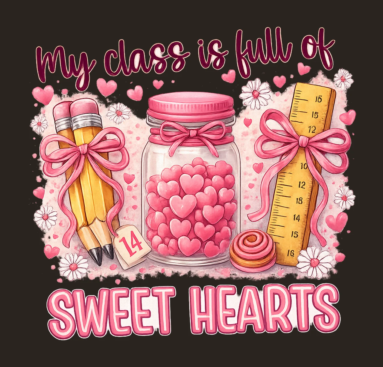 Sweet Hearts Teacher Valentine Classroom Design Cute Teacher contrast preview thumbnail