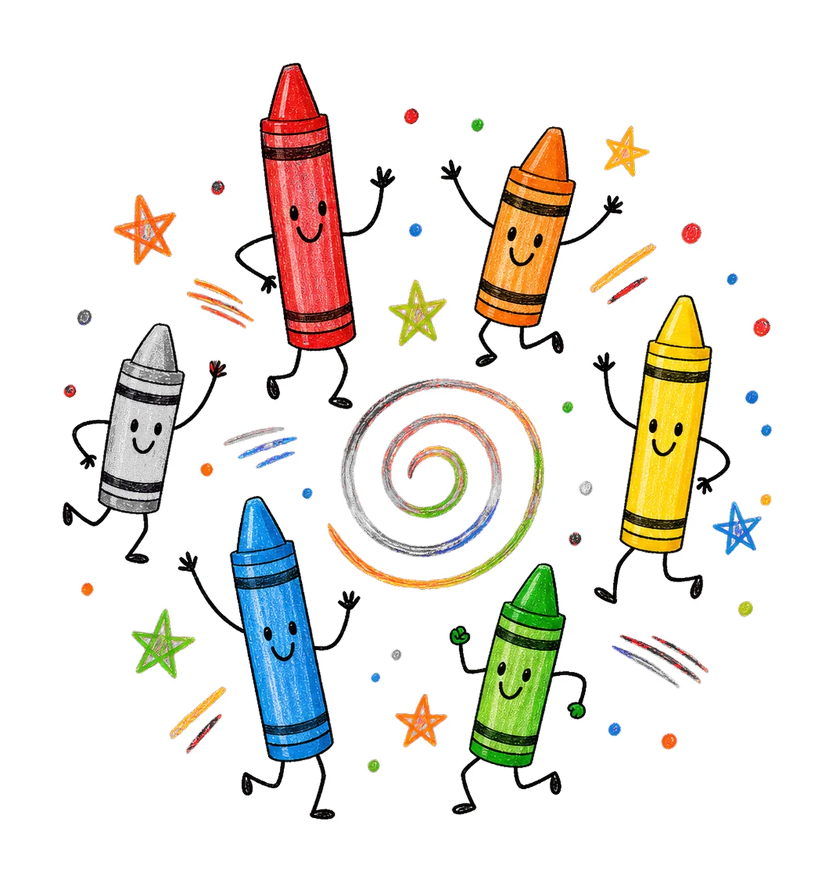 Happy Crayon Doodles Back to School sublimation Variation C