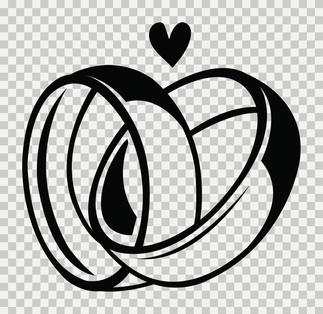 Wedding Rings Intertwining With Jewelry And Love transparency and detail preview thumbnail