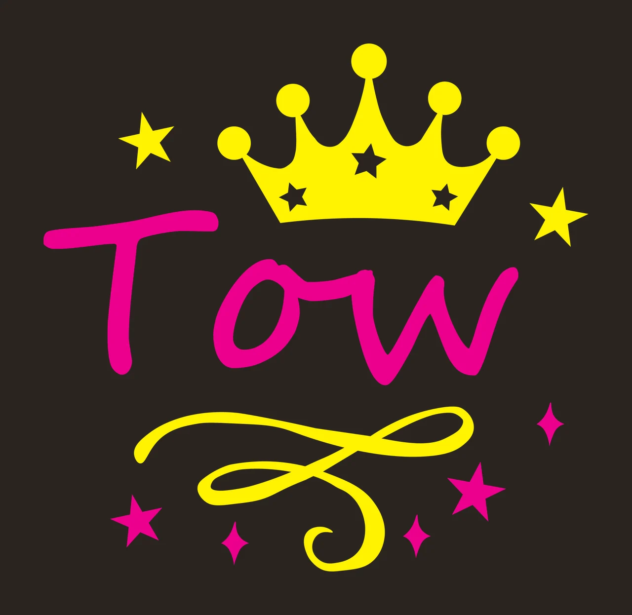 Tow Crown And Stars Logo text typography black white plain contrast preview thumbnail