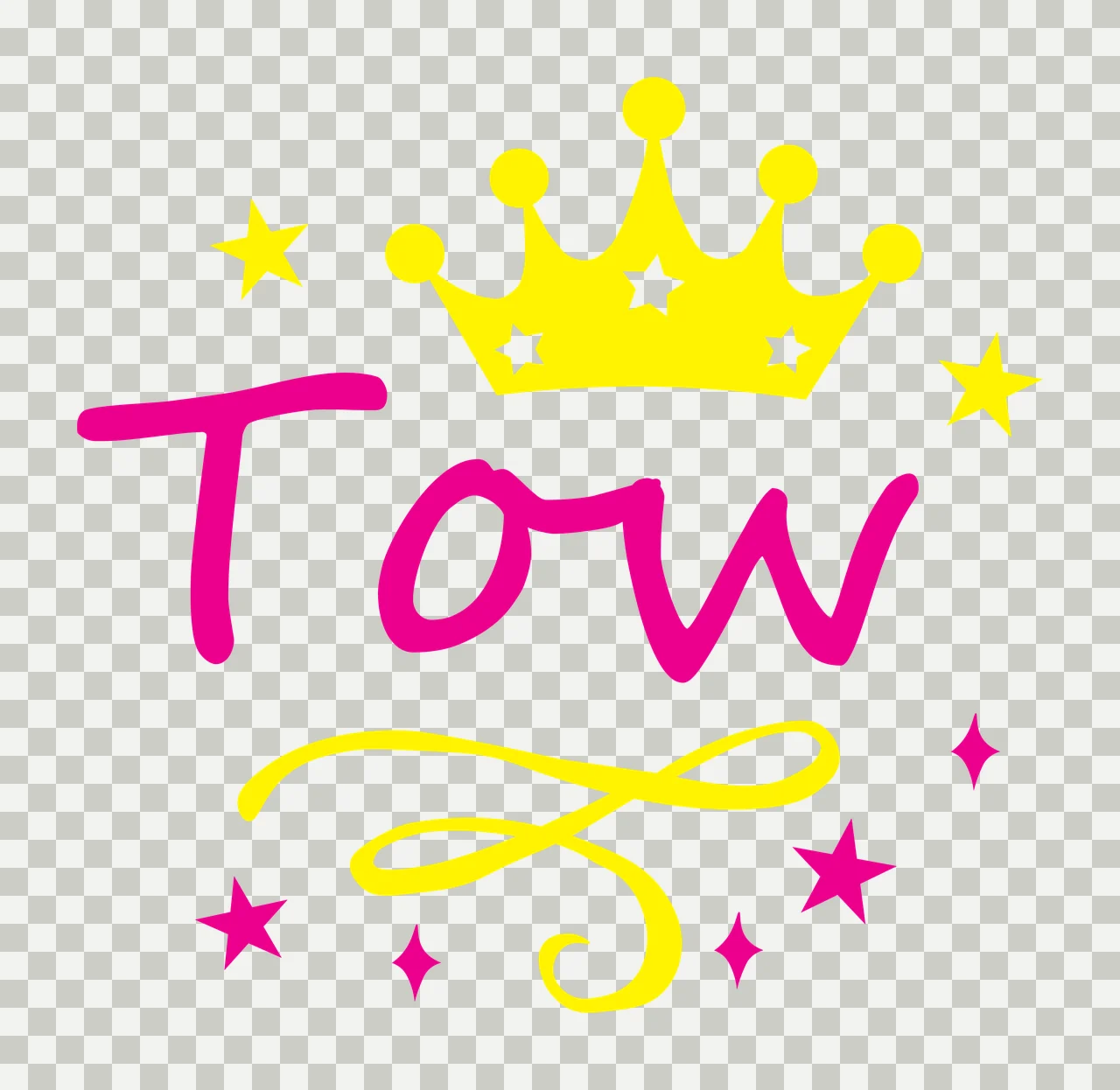 Tow Crown And Stars Logo text typography black white plain transparency and detail preview thumbnail
