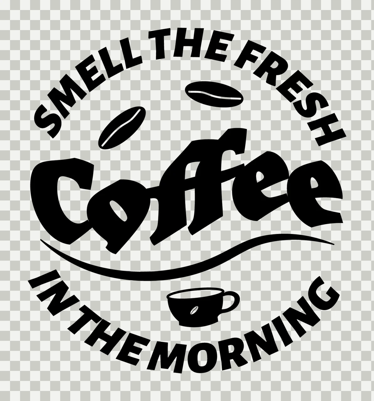 Can Glass Wrap Coffee cup beans typography black white logo transparency and detail preview thumbnail