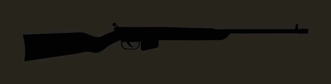 Single Black Rifle Silhouette Shown From A Side stock barrel contrast preview thumbnail