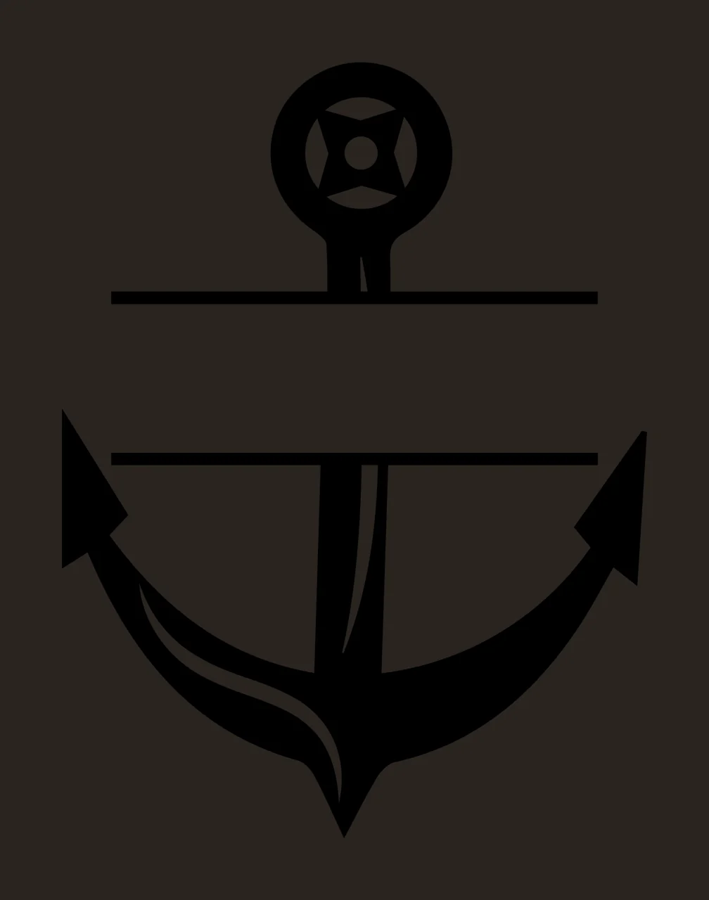 Anchor Centered With Sailing And Black In Graphic contrast preview thumbnail
