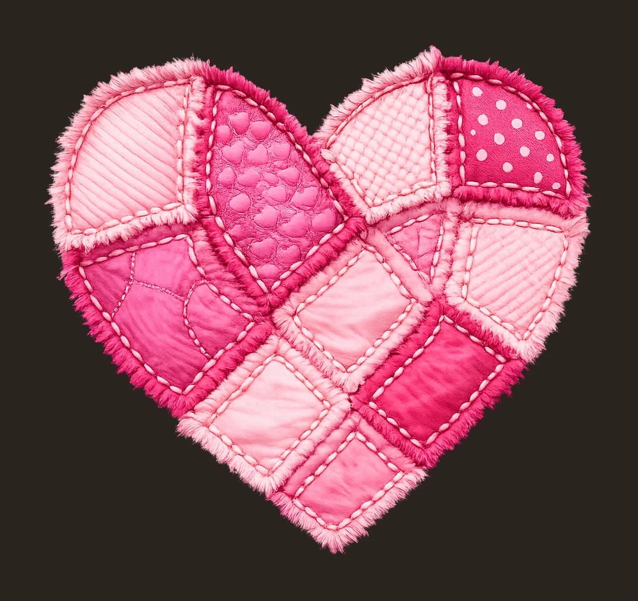 Valentine Heart Patchwork Trendy Valentine Sublimation Retro contrast preview thumbnail