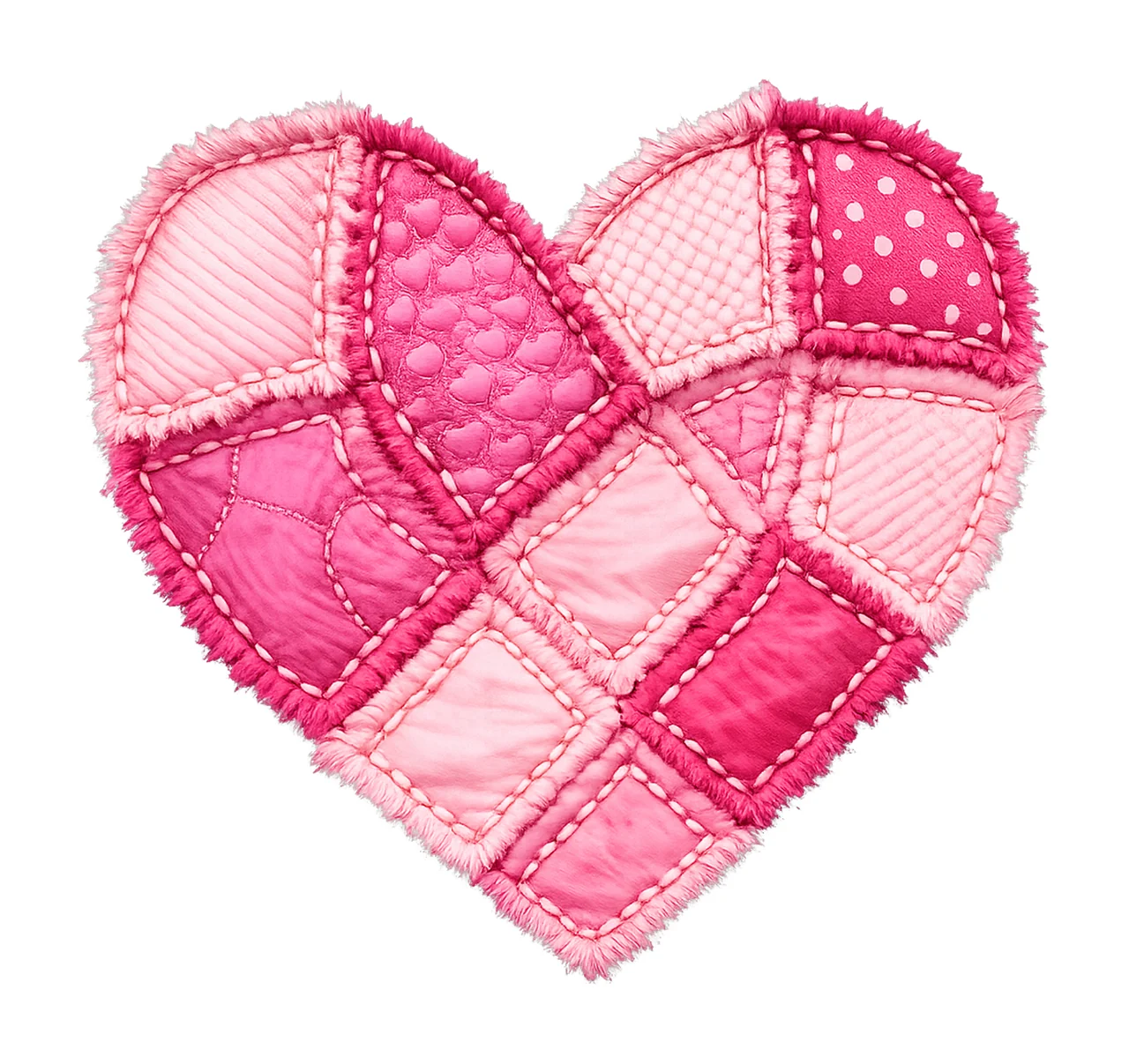Valentine Heart Patchwork Trendy Valentine Sublimation Retro