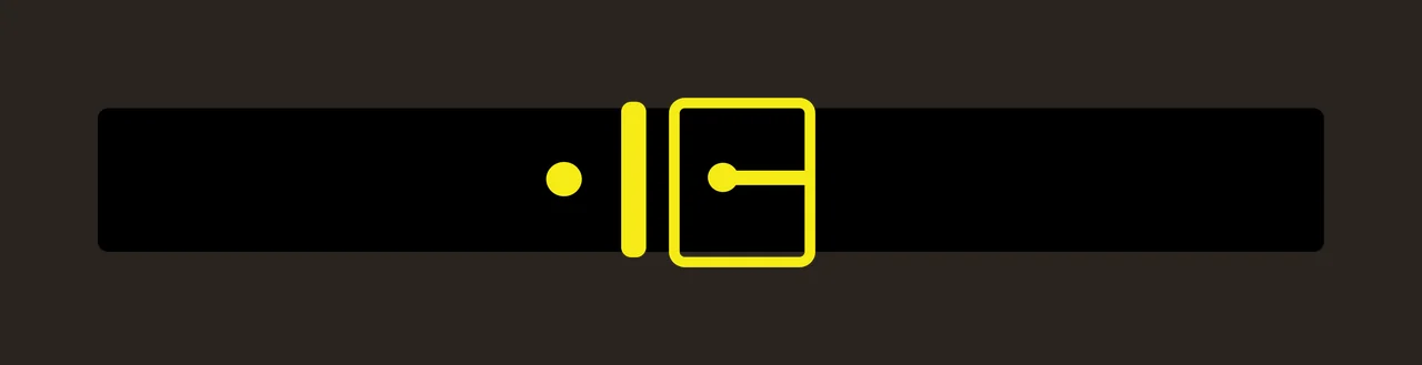 Black Horizontal Strap With A Prominent Center Buckle belt contrast preview thumbnail