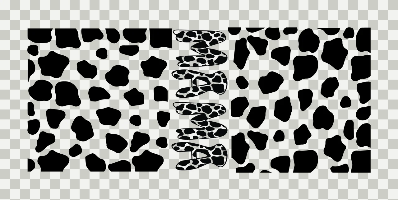 Can Glass Wrap Mama Cow Pattern Typographic Design lettering transparency and detail preview thumbnail