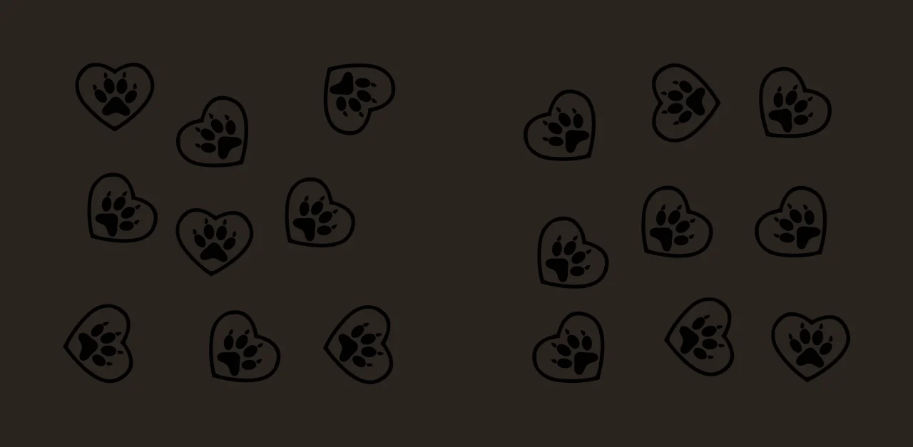 Paw Can Glass Wrap Heart Shaped Animal Prints outlines simple contrast preview thumbnail