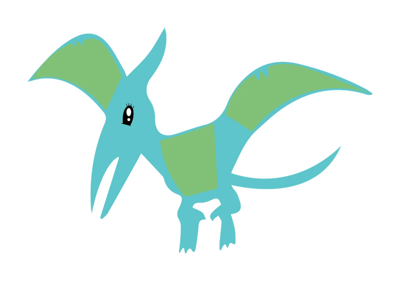 Dinosaur Simple Black Silhouette Of A Flying Pterosaur Wings