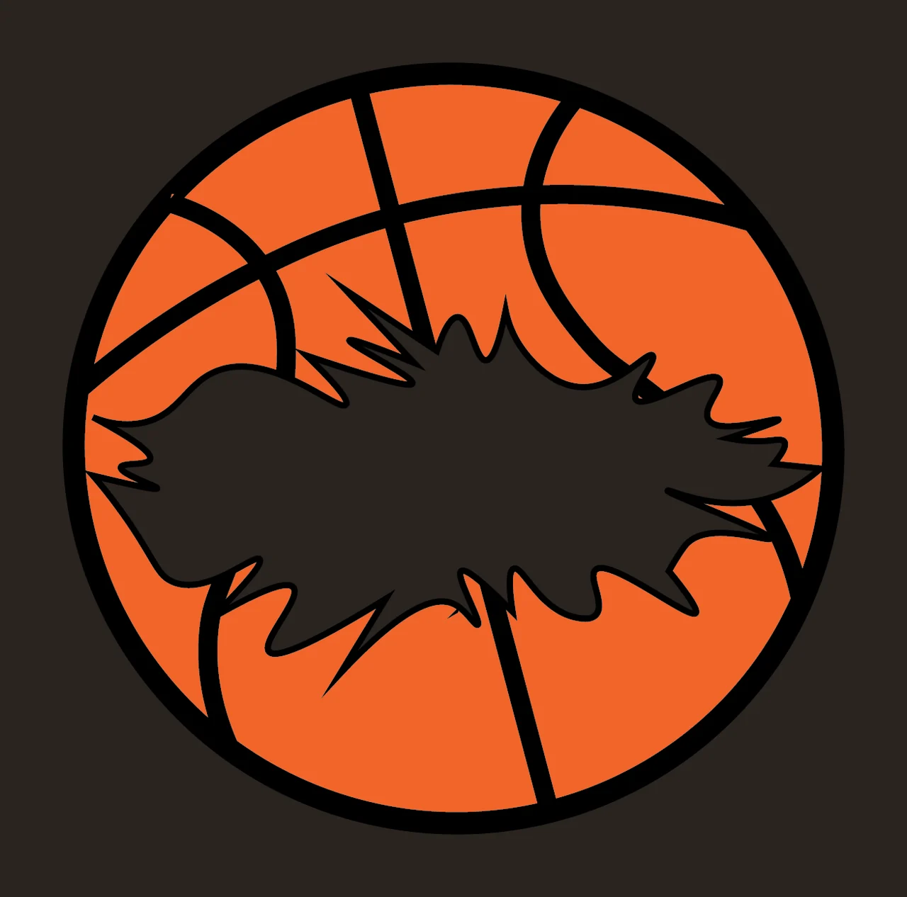 Sunburst Shape Inside Black Circle exploding starburst silhouette contrast preview thumbnail