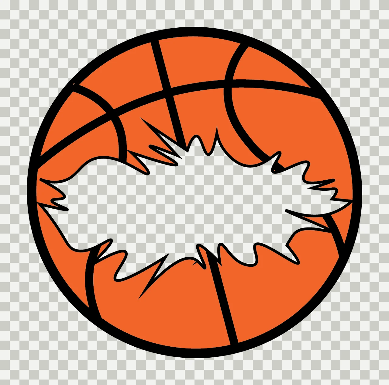 Sunburst Shape Inside Black Circle exploding starburst silhouette transparency and detail preview thumbnail