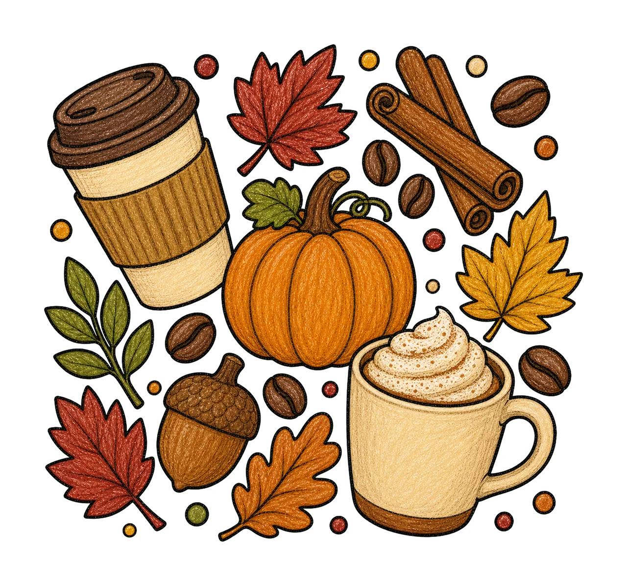 pumpkin spice coffee 04 cozy crayon sublimation instant