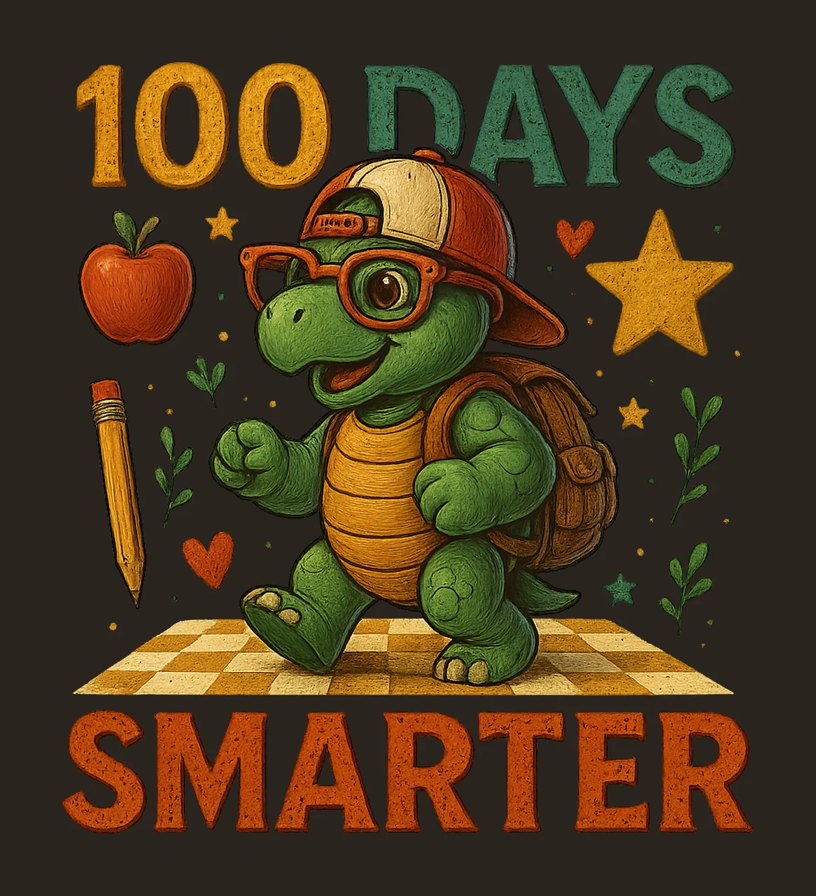 100 Days Smarter Dinosaur 100th Day School Sublimation Cute contrast preview thumbnail