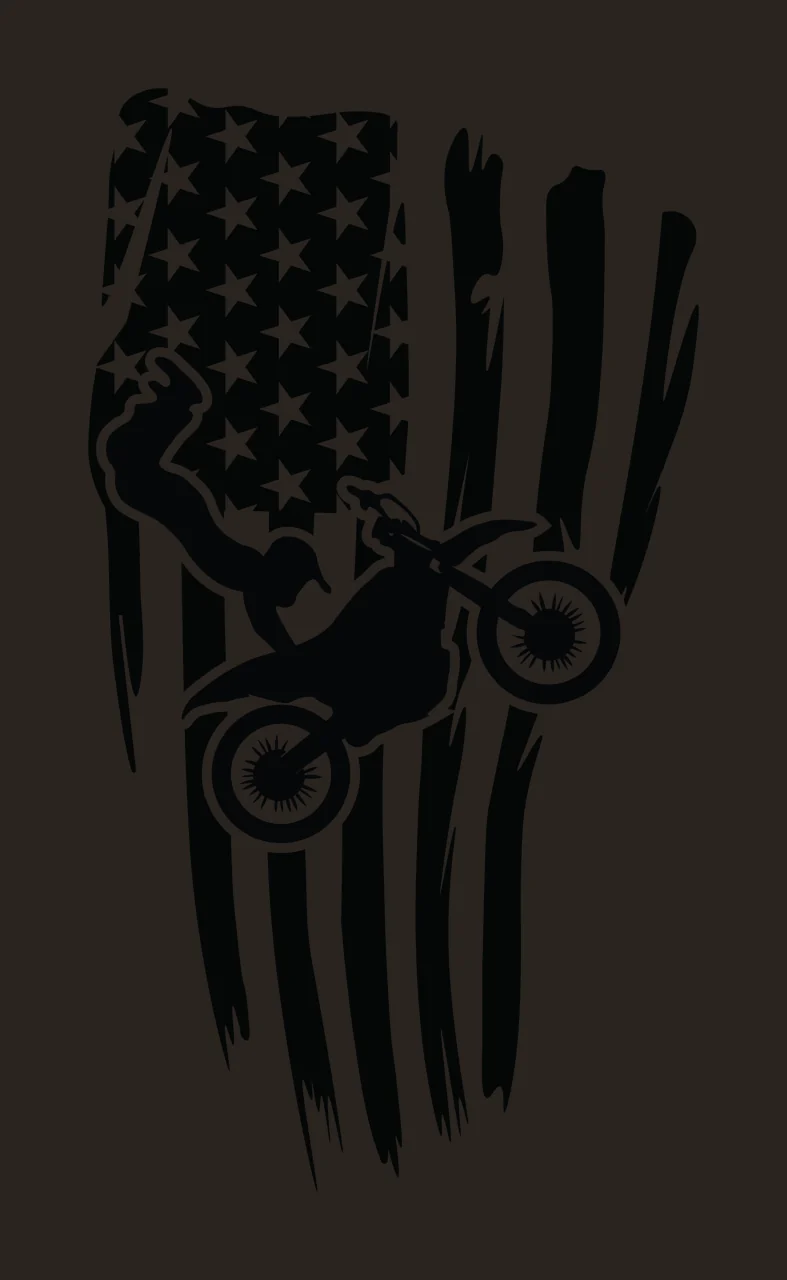 Motocross Rider Jumping American Flag Graphic motorcycle stars contrast preview thumbnail