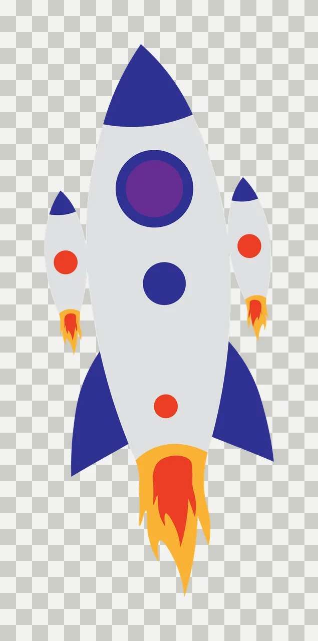 Space Black Silhouette Of A Rocket Ship fins transportation transparency and detail preview thumbnail