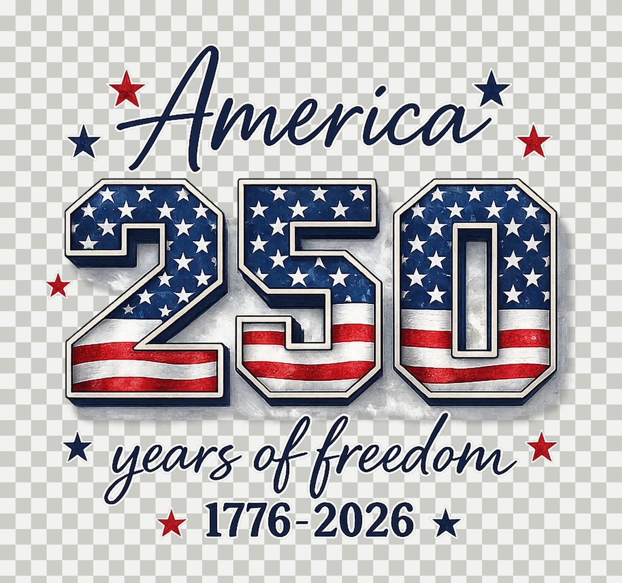 USA 250th Anniversary America 1776 Patriotic Sublimation transparency and detail preview thumbnail
