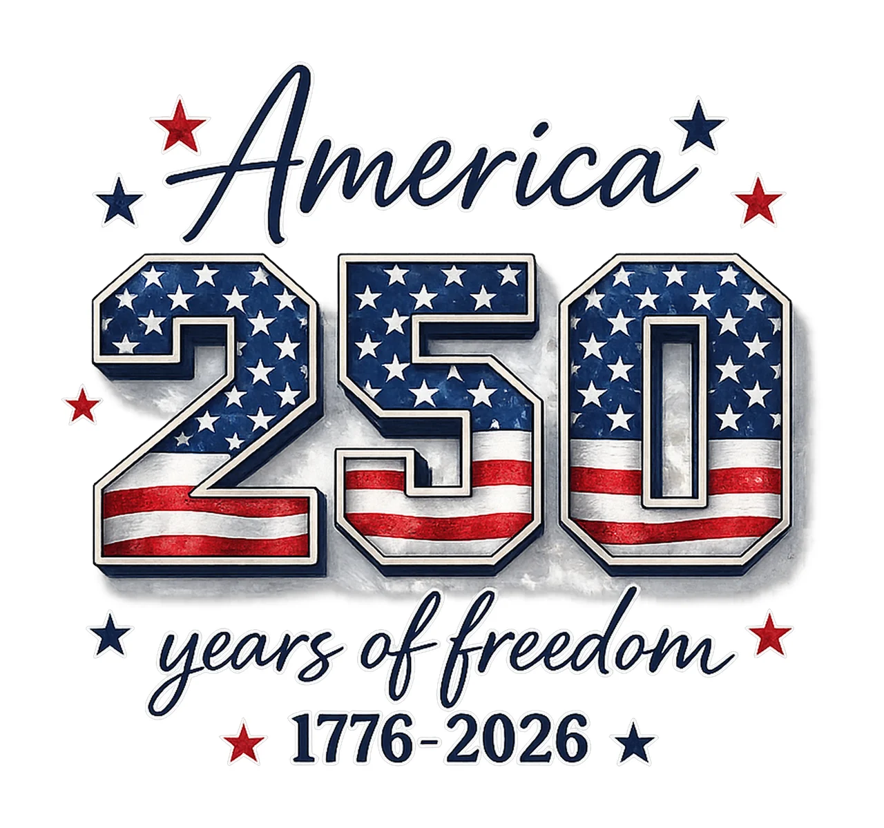 USA 250th Anniversary America 1776 Patriotic Sublimation